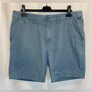 2/40$ Men’s VANS 100% cotton flat front dusty blue shorts‎ size 38